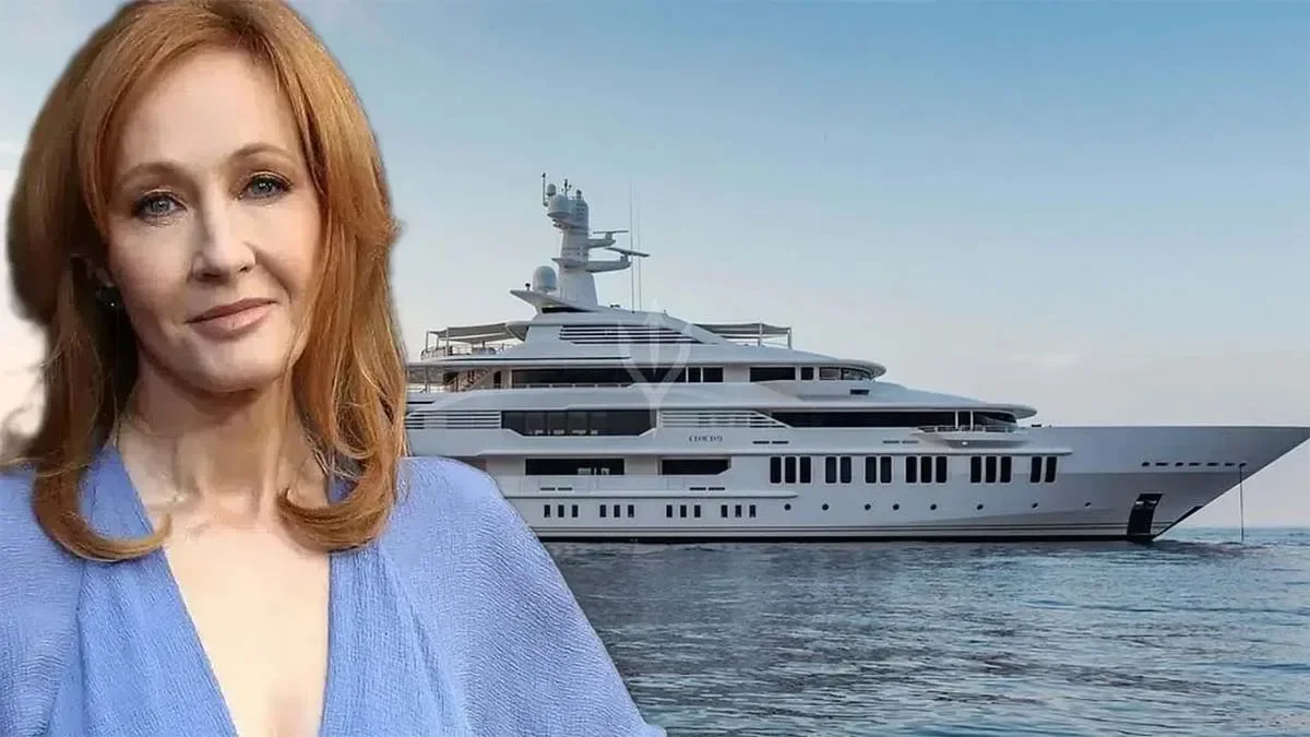 J.K. Rowling docked in Turkey with her 150 million dollar yacht