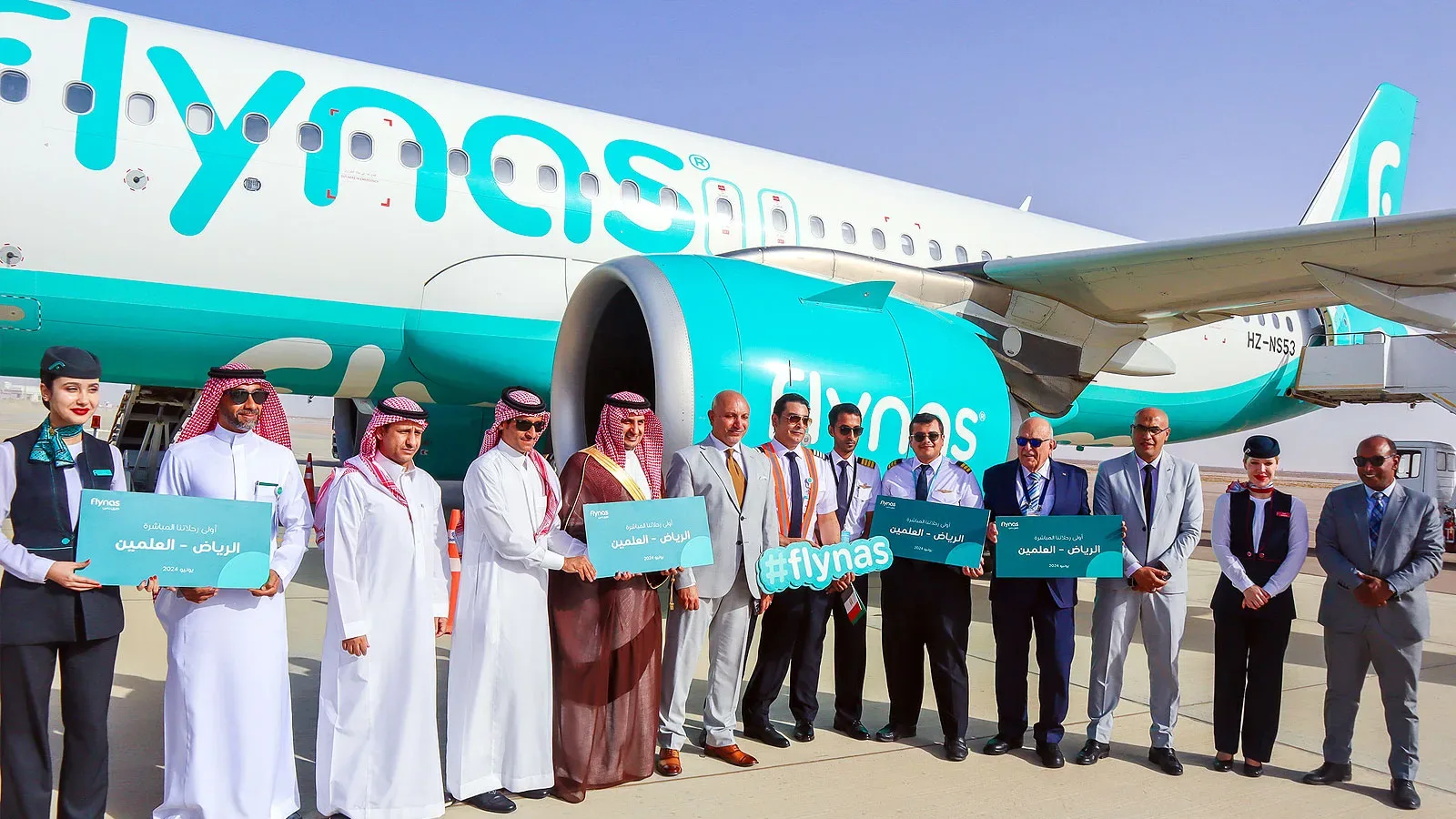 flynas launched its first direct flight from Riyadh to El-Alamein...