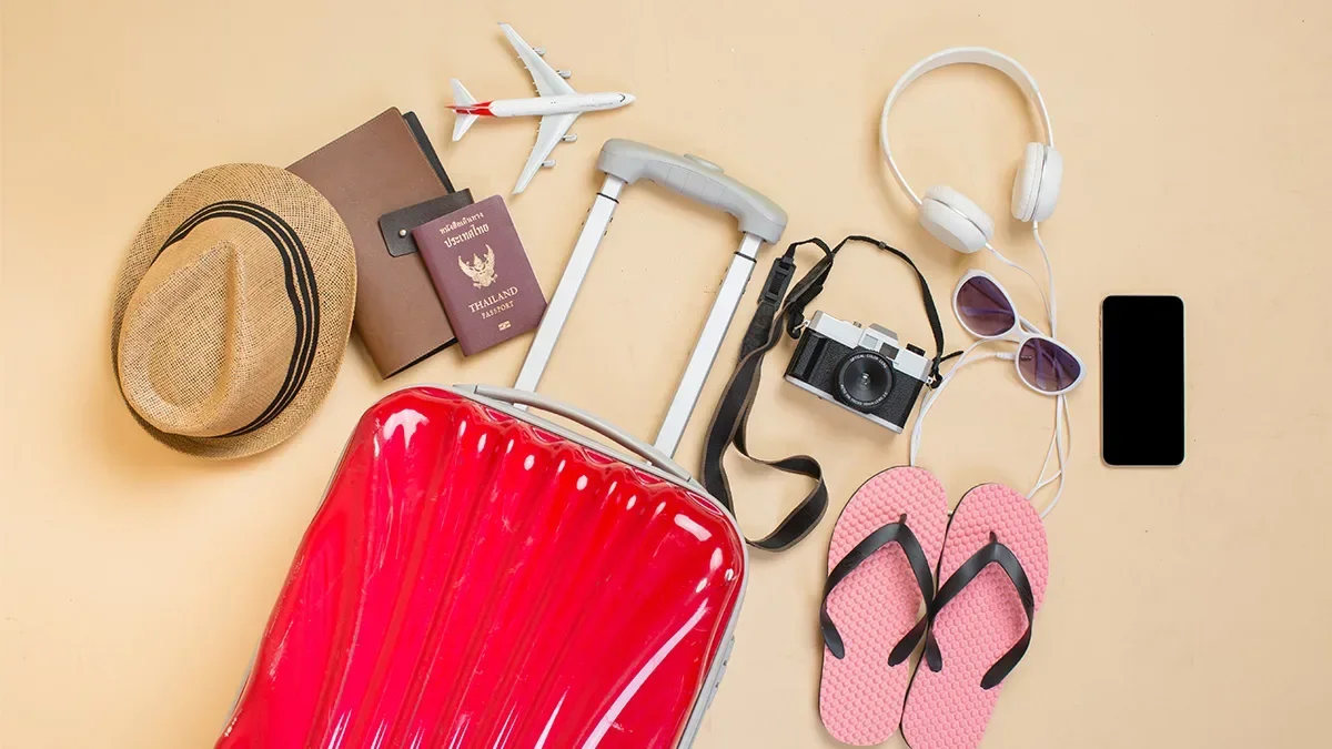 Which items do British tourists take with them when traveling?