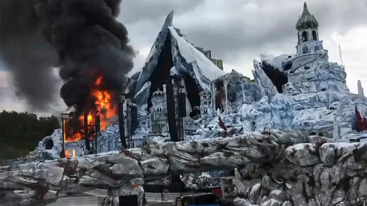 Fire broke out in the area where the world-famous music festival will be held