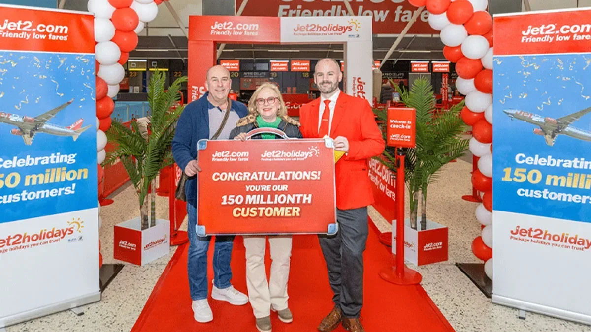 Jet2.com celebrates 150 millionth customer milestone
