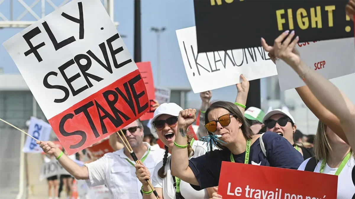 Air Canada flight attendant union refuses to end unlawful strike