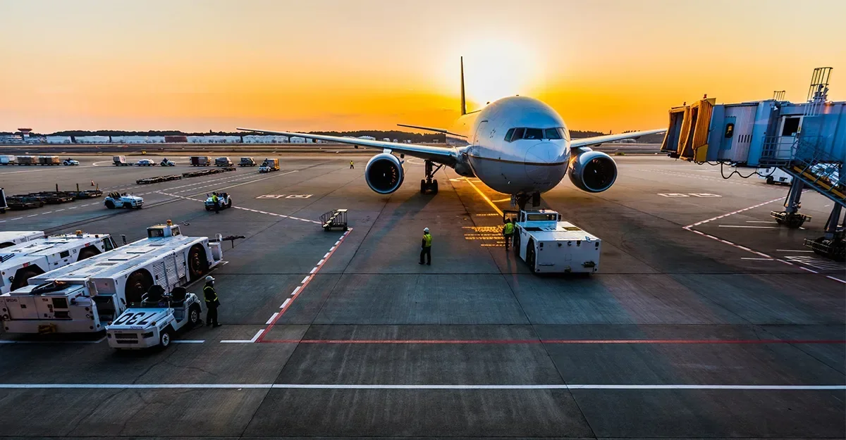 Engine of an airplane preparing for takeoff catches fire in the US