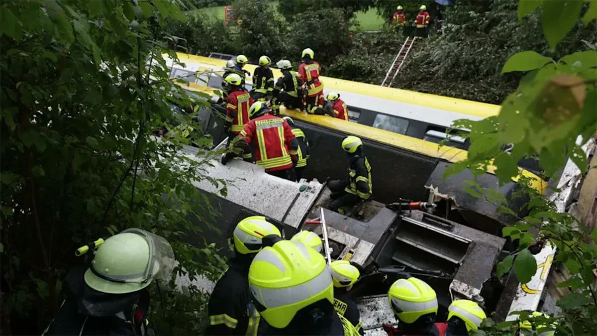 Passenger train derailed in Germany: 3 dead, 41 injured