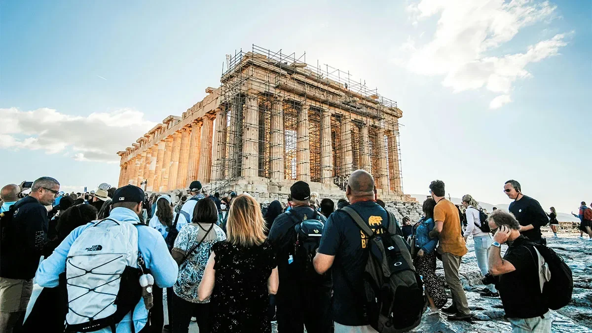 Greece recorded a more than 80% year-on-year rise in travel ​receipts