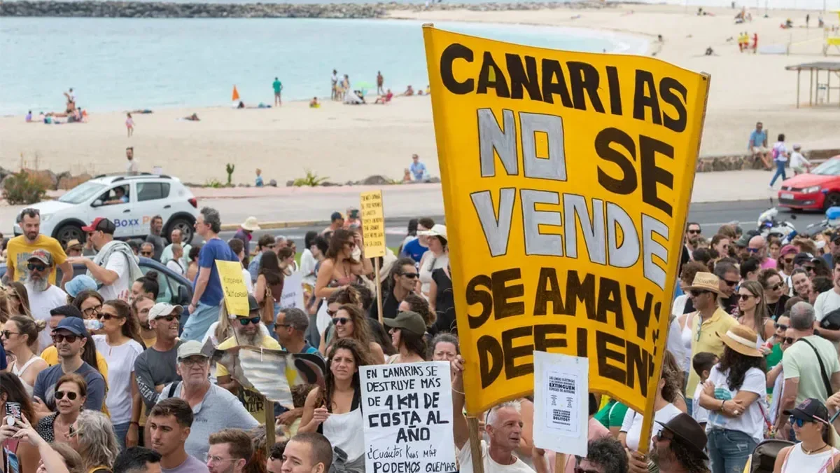 Thousands protest against over-tourism in Canary Islands