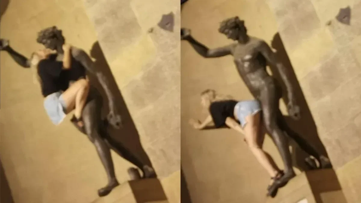 Tourist faces backlash for posing inappropriately with God statue
