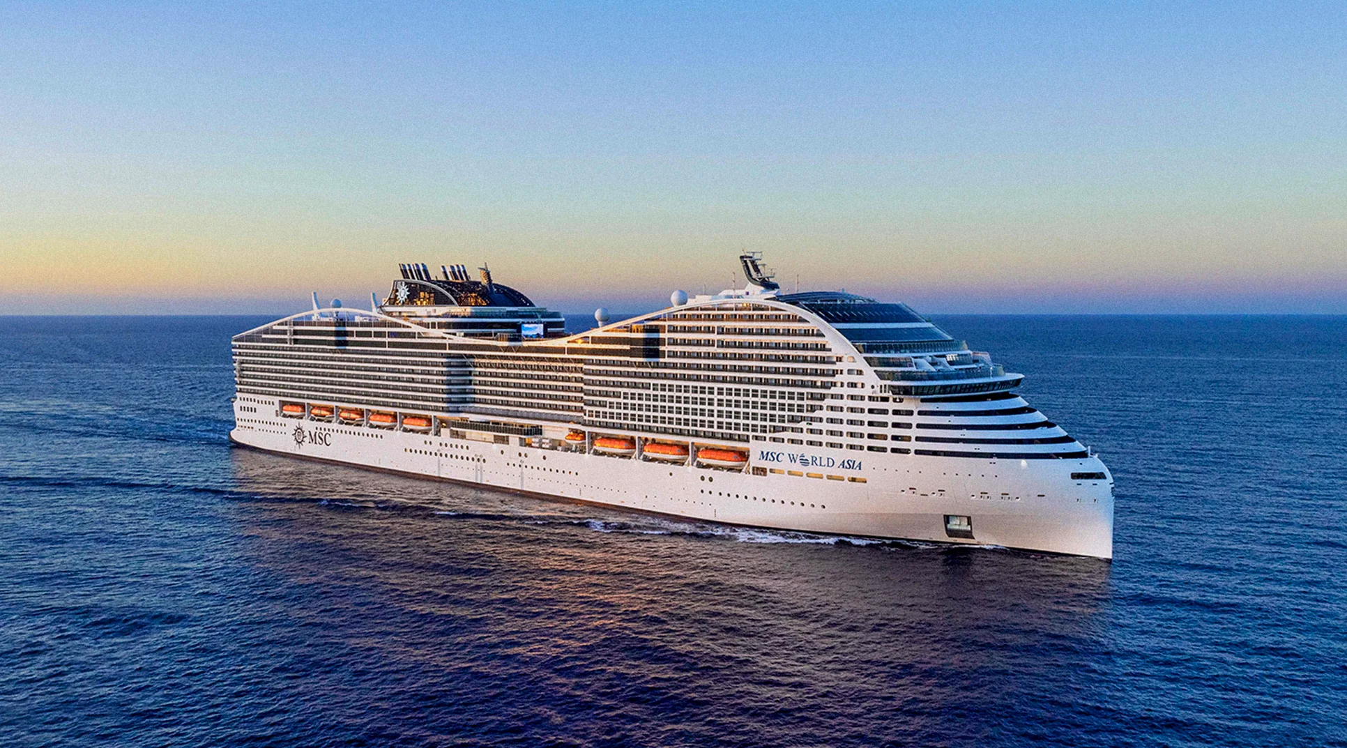 MSC Cruises’ new mega ship, MSC World Asia, sets sail for the Mediterranean